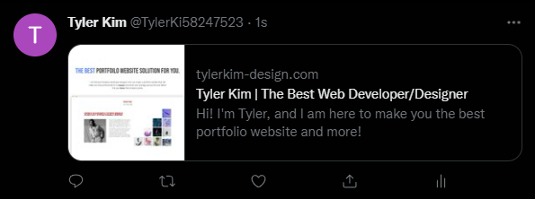 shared link without twittercard tags on twitter